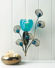 Peacock Blossom Single Sconce