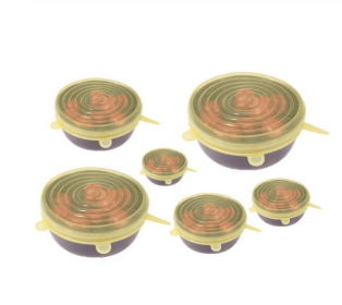 6-piece stretch siliconecover (Option: Yellow-2 Set)
