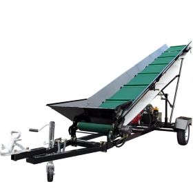 16.5 Foot Firewood Conveyor Adjustable Speed 6.5HP Gasoline Powered B&S Engine ,Heavy Duty Log Conveyor Emergency Stop (Option: 500mm)