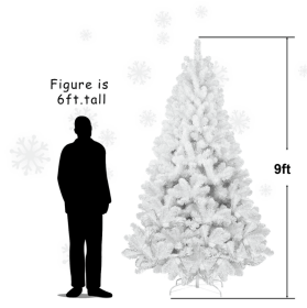 White Christmas Tree (Option: 9ft PVC white tree)