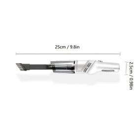 White&Black Wireless Automobile Folding Vacuum Cleaner Hand-held High-power Strong Suction Vacuum Cleaner (Option: White1)