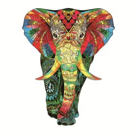 Each Piece Is Animal Shaped Christmas Gift Colorful Elephant Turtle Wooden Jigsaw Puzzles (Option: 19Style-A5)