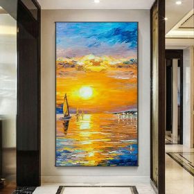 Handmade Oil Painting Modern Oil Painting On Canvas Abstract Oil Painting Hand Painted Large Wall Art For Living Room Hallway Bedroom Luxurious D (Style: 01, size: 60x120cm)