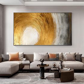 Hand Painted Oil Painting Abstract Gold Texture Oil Painting on Canvas Original Minimalist Art Golden Decor Custom Painting Living Room Home Deco (Style: 01, size: 75x150cm)