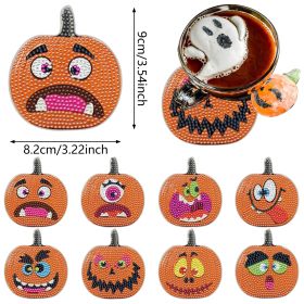 8 Packs Halloween Rhinestones Art Coasters (Option: W13688174)