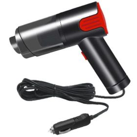 Wired Red And Silver Car Vacuum Cleaner  Home Handheld Mini Desktop Vacuum Cleaner Portable (Option: Red)