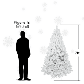 White Christmas Tree (Option: 7ft PVC white tree)